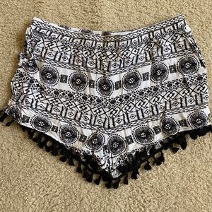 Printed Shorts with Tassel detailing